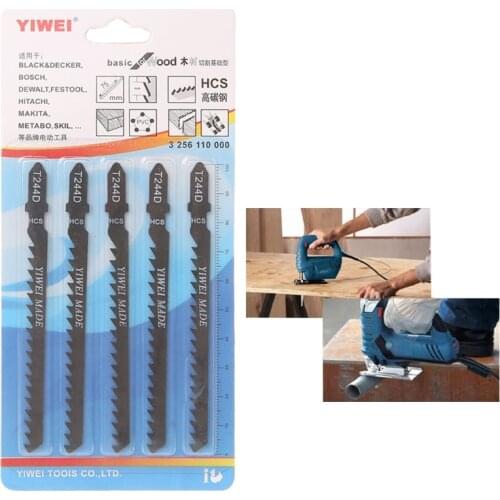 5Pcs Hacksaw Jig Saw Blade Set Cutting Tools For Wood Sheet Panels Alloy Steel