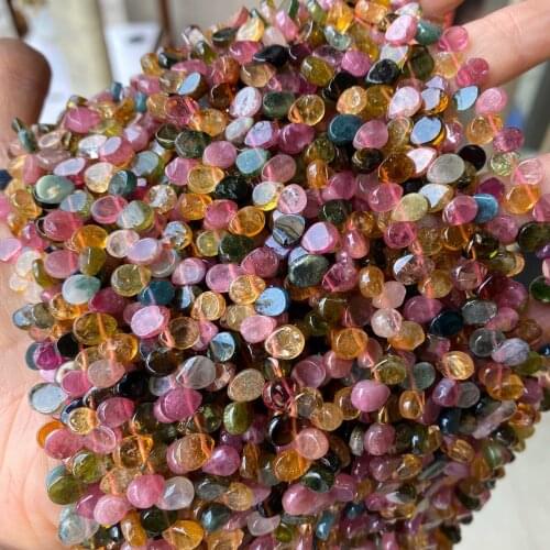 Loose beads Tourmaline coin/heart/drop/flat 14inch for DIY jewelry making FPPJ wholesale beads nature gift