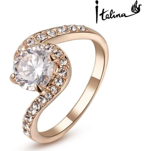New Sale Brand TracysWing Genuine Austria Crystal gold Color Rings for Women #RA10597