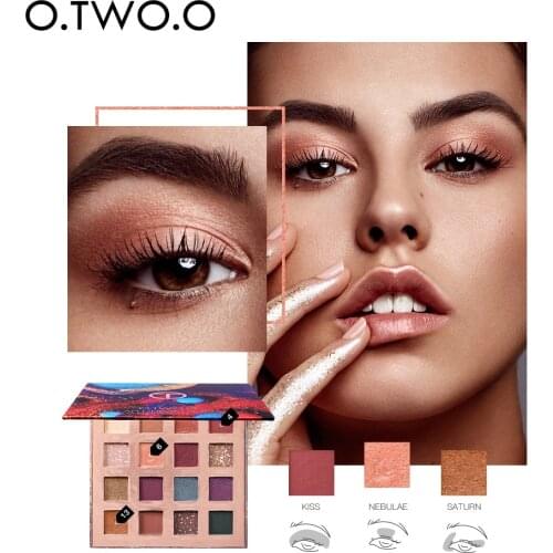 O. Tw o.o the dream of star 16-Color Eyeshadow Compact Peach Blossom Makeup Pearly Lustre Earth Color Beginners