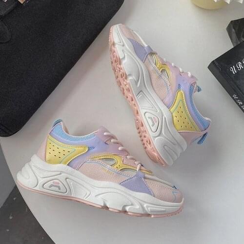 Internet Hot Thick Bottom Sports Dad Shoes Womens 2021 New Korean Style Spring and Autumn Casual Shoes