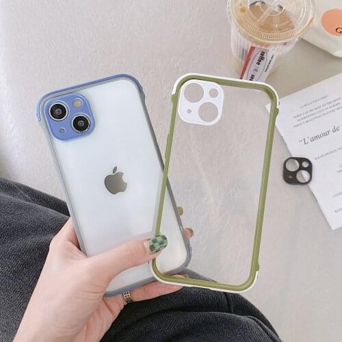 Transparent Shockproof Phone Case For iPhone 13 12 11 Pro Max XS Max X XR 8 7 Plus SE 12 13 Mini Silicone Case Clear Back Cover