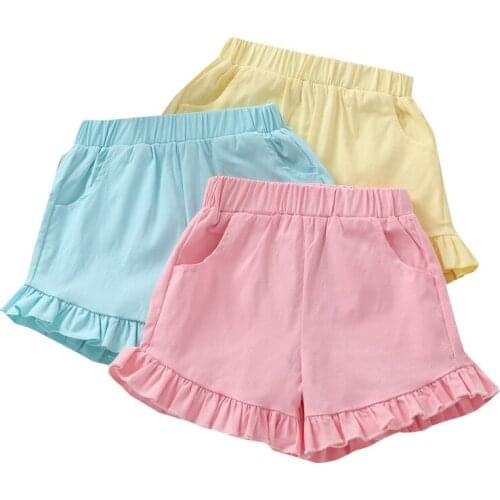 Girls' shorts thin summer new styles are worn in summer. Wild sports childrens pants and big childrens summer clothes