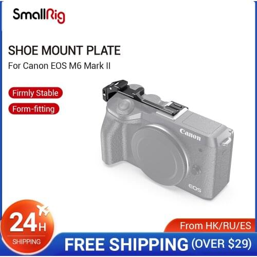 SmallRig Vlogging Shoe Mount Relocation Plate for Canon EOS M6 Mark II Quick Release Cold Shoe Mount Plate- 2627