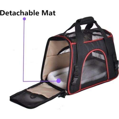 Pet Dog Handbag Outdoor Travel Carrier With Soft Mat Airline Approved Dogs Bag for Cat Dogs Carrier Shoulder Bag Pet Supplies