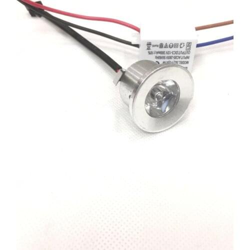 10pcs/lot Mini Downlight Under 31mm Cabinet Spot Light 1W Ceiling Recessed Lamp AC85-265V Dimmable Down lights free shipping