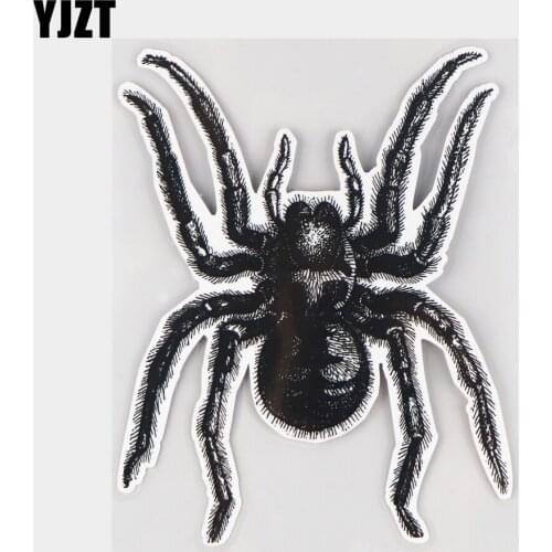 YJZT 13×16.5CM Black Tarantula Hand-Painted Art Body Door Decoration Decals Funny Cartoon Car Sticker 21A-0091