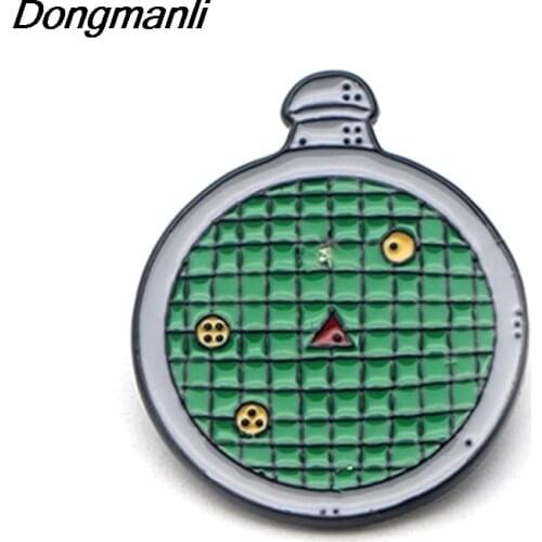 P3149 Dongmanli Detector Metal Enamel Pins and Brooches for Women Men Lapel Pin Backpack Bags Hat Badge Kids Gifts