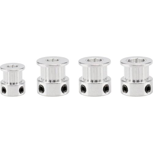 GT2 Pulley 16/20 tooth Bore 5mm 6.35mm 8mm teeth Timing Gear Alumium For 2GT belt Width 6mm For 3D printer parts
