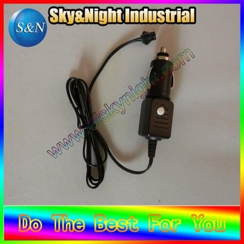 100pcs/Lot DC 12V Inverter with Cigar lighter can control EL wire-3M On/ Flashing /Off +Free shipping
