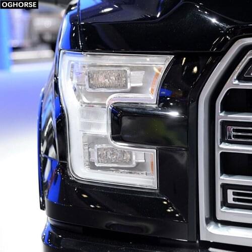 2 Pcs Car Headlight Protective Film Protection Transparent TPU Decal Sticker for Ford F150 2015-2020 Raptor SVT Accessories