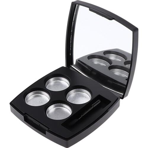 4 Slots Empty Pressed Powder Eyeshadow Palette Blush Lipstick DIY Case Box