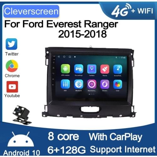 Auto Accessories Android 10.0 For Ford Everest Ranger 2015-2018 Car Multimedia Player GPS Navigation All-in-One Head Unit