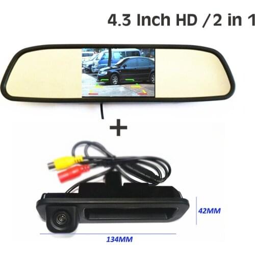 4.3" car rearview mirror monitor TFT LCD +For Ford Focus 2 Focus 3 Sedan Hatchback CCD HD Car rearview parking reverse camera