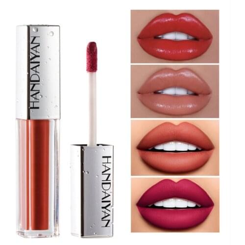 Water Drop Tube Lip Gloss Ice Cream Velvet Matte Waterproof Lasting & Cream Moisturizing Lip Glaze Professional Lips Makeup