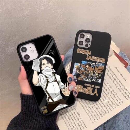 Anime Attacking Giant black TPU Soft silicone phone case For iPhone 12mini 11pro max 12pro MAX XR 8 7plus SE2020 6s XS MAX cover