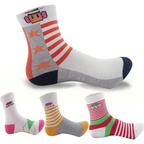 5 pair /pack spring & autumn children socks cotton cartoon kids socks for boys 7-12 year one size boys / girls socks