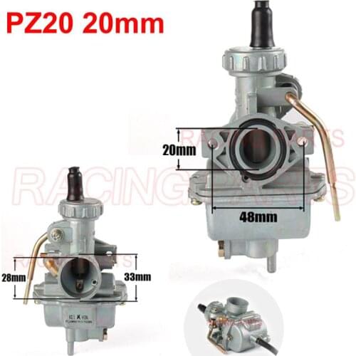 PZ20 20mm Carburetor manuel choke Carb For 50cc 70cc 90cc 110cc 125cc 135 For Kazuma ATV Quad Go Karts Moped SUNL HK110