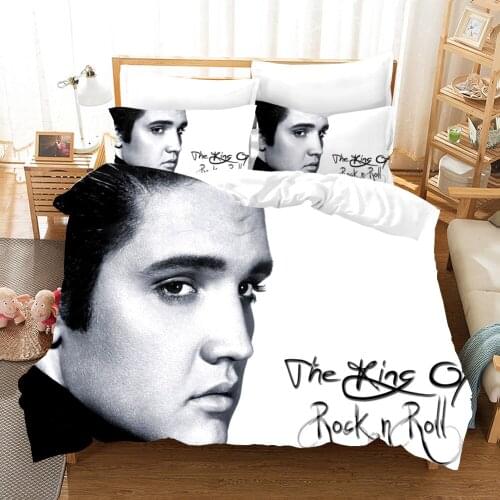 Elvis Presley Bedding Set Popular Man Fashion Luxury 3d Duvet Cover Set Comforter Bed Linen Twin Queen King Single Size Dropship