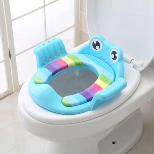 Cartoon Baby Potty Seat Ring Girls Urinal Trainers Armrests Large Children\s Toilet Seat Covers Baby Ladder Folding Toilet