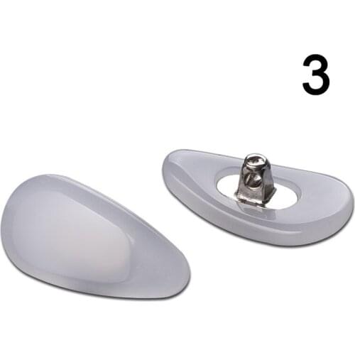 1Pair Jade Screw Clamp Nose Pads Porcelain Holds Stick On Screw-in Nose Pad Anti Slip Nose Pad For Glasses Eyeglasses Sunglass