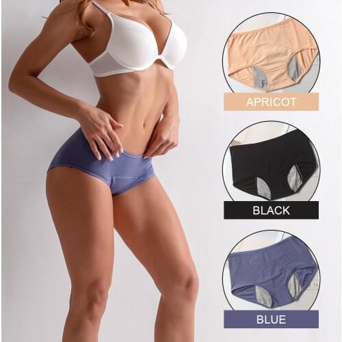Oversized 3pcs Leak Proof Menstrual Panties Cotton Panties Women Sexy Physiological Underwear Girls Period Waterproof Briefs
