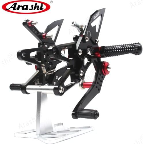 Arashi For TRIUMPH DAYTONA 675 675R 2013-2018 Rider Footrests CNC Adjustable Foot Pegs Rearset Parts 675-R 2014 2015 2016