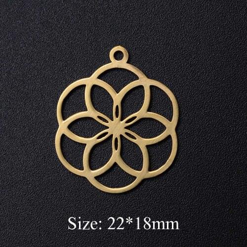5pcs/lot Beautiful Flower 316L Stainless Steel DIY Pendant Charms Wholesale For Jewelry Making Factory Price Never Tarnish
