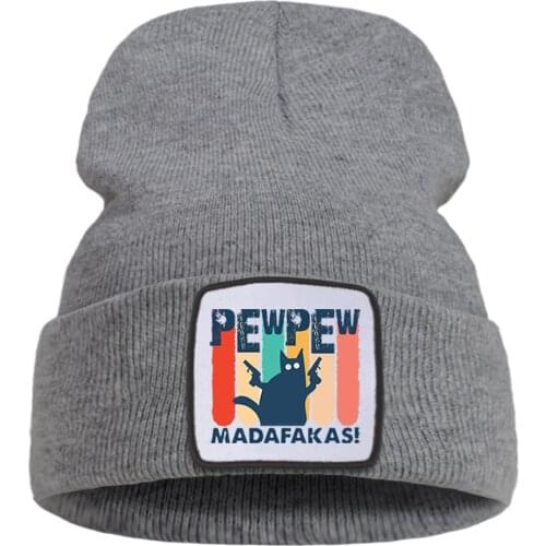 Casual Unisex Brimless Hat Outdoor Hot Sale Hedging Cap Foldable Cartoon Knitted Hats Pew Pew Madafakas Kawaii Beanie Caps