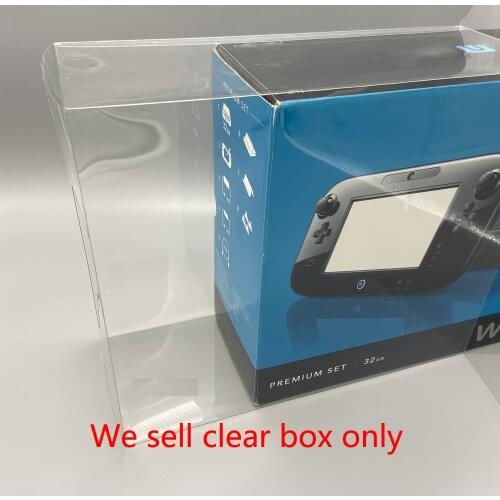 10pcs Clear transparent box For WIIU game console Display storage PET protective Box
