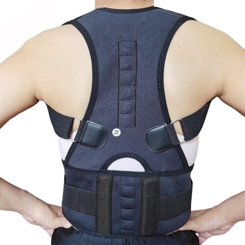 Adjustable Magnets Back Support Posture Corrector Women Mens Corset Back Therapy Posture Brace Back Support Belt XXL
