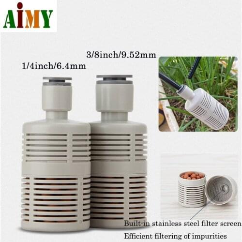 1/4" 3/8" Slip Lock Quick Connective Interface PP Cotton Filter Water Pump Garden Misting Irrigation System Filtration Equipment