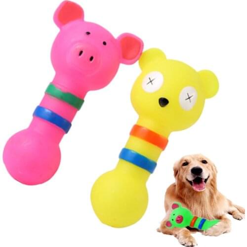Pet Dog Cat Interactive Sound Toys Cute Pet Dog Chew Toys Molar Teeth Pet Toy Dog Bite Resistant Molar Cat Puppy Vinyl Toys