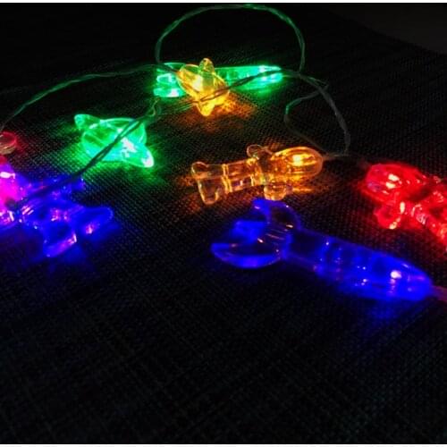2M LED Lights string Astronaut Outer space Themed Party supplies Kids birthday parties decor Light garland Baby shower Planet