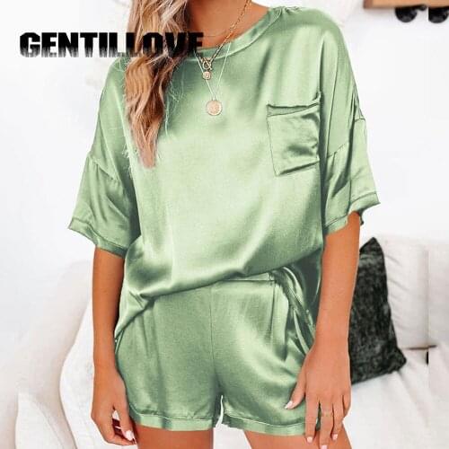 Two-piece Womens Clothing Short-sleeved O-Neck T-shirt Tight-fitting Shorts Simple Style Candy Color Outfits Casual Suits