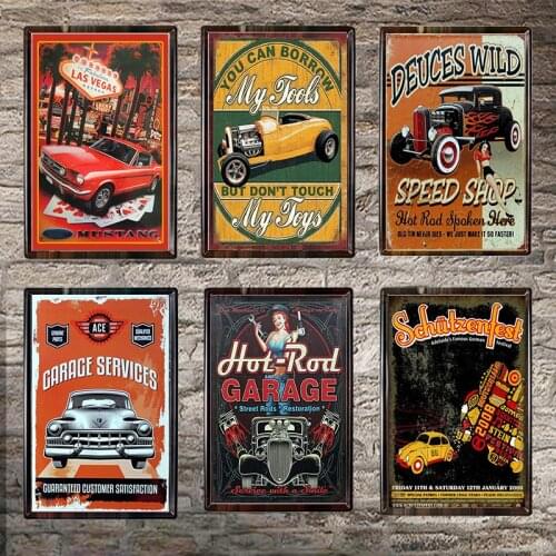 Car Plaque Sign Vintage Metal Tin Signs Wall Poster Decals Plate Painting Bar Club Pub Home Decor Wall 30*20cm 1001(319)