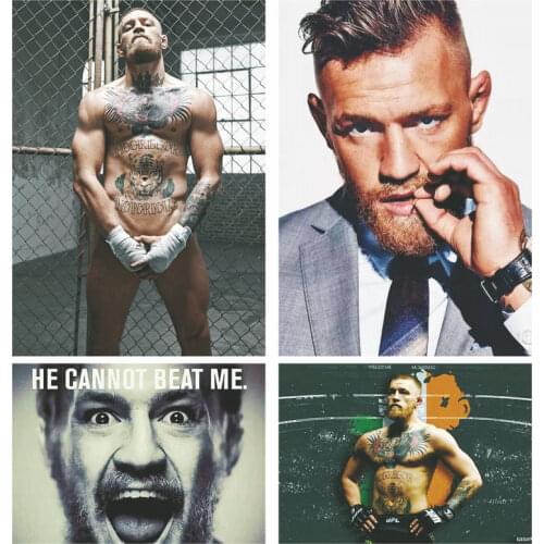 CANVAS Painting Hot Star Beast Conor McGregor Nude Tattoo UFC229 Motivational BOXING Poster MMA Fight Event Hot Game Wall Art