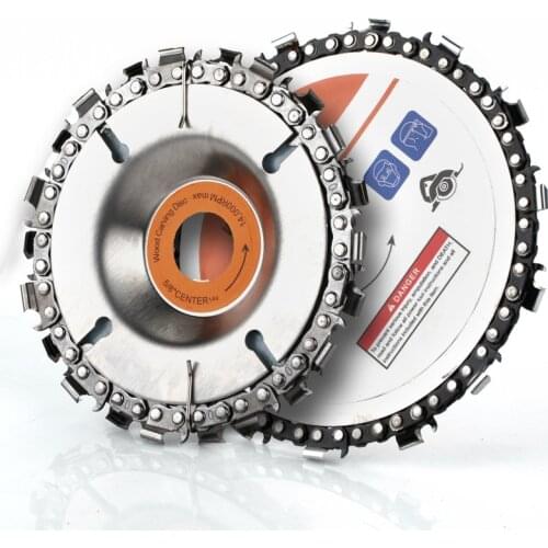 1pcs 4 inch chain disc for angle grinder woodworking engraving chain saw disc 5 inch angle grinder wood slotting saw blade