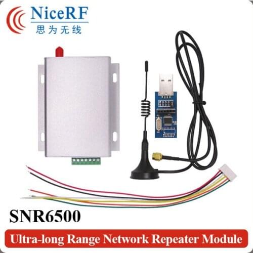 2SETS SNR6500 433MHz RS485 5W 37dBm Industrial Grade GFSK WirelessTransceiver With Sucker Antenna