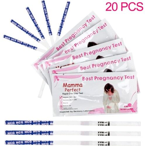 OLO 20Pcs Pregnancy Test Strips Urine Measuring HCG Early Testing Pregnancy Urine Test