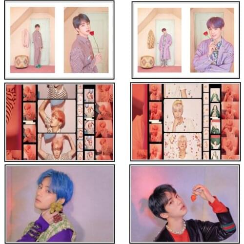 2021 Fashion KPOP Bangtan Boys New Ablum MAP OF THE SOUL:PERSONA Poster Prints White Coated Paper Home Art Wall Sticker B36
