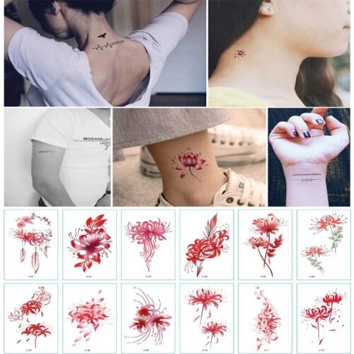 30pcs/set Temporary Tattoo Stickers Betterfly Flower Waterproof Women Fake Translational Tattoos Sticker On the Body