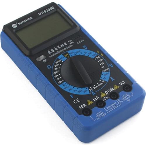4-digit LCD digital highprecision multimeter SUNSHINE 9205E induction pen mobile phone current voltage resistance detection tool