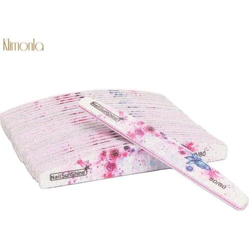 50Pcs/Pack Nail File Sanding Polishing Buffer Block Emery Board 80/80 Professional Art Manicure Nail Accessoires Tools