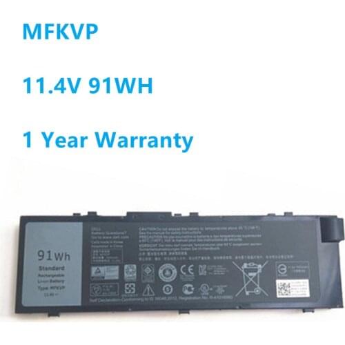 MFKVP Laptop Battery For Dell Precision 7510 7520 7710 7720 M7710 M7510 T05W1 1G9VM GR5D3 0FNY7 M28DH 11.4V 91WH