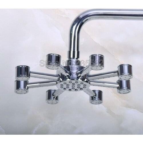 Bathroom Accessory /Polished Chrome Brass Bathroom 8" inch Round Rain Shower Heads Lsh211