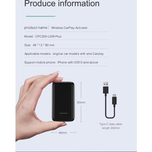 Apple CarPlay Wireless Dongle IOS Decoder Box Wired To Wireless Carplay For Honda Civic CRV