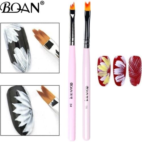 BQAN 1pcs Nail Brush UV Gel Gradient Petal Flower Gradient Manicure Nail Art Painting Drawing Brush Flower Brush Petal Brush