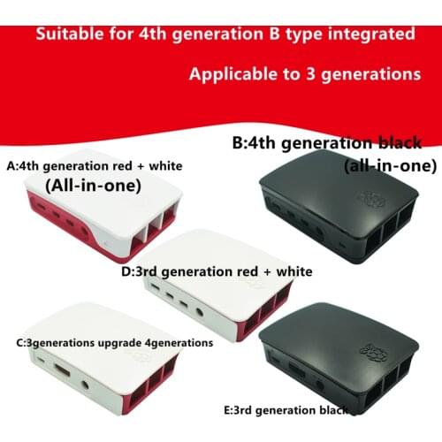 Raspberry Pi 4B Raspberry Pi 4B Case Red and White Case for 3rd Generation 4th Generation B Type All-in-one