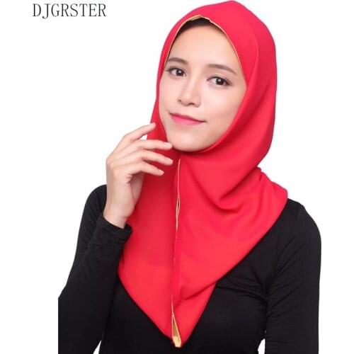 DJGRSTER New 6 Colors Muslim hijab islamic women hijab Muslim hijab jersey scarf hijabs bubble chiffon shawls plain scarves